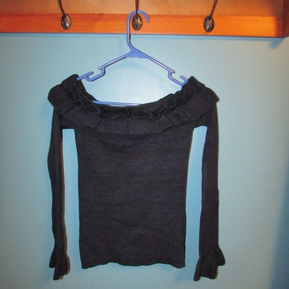 WHBM Off-The-Shoulder Ruffle Sweater - Picture 7 of 9